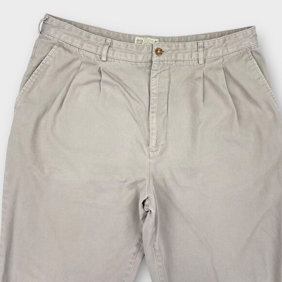 VINTAGE Banana Republic Safari Pants Mens 38x30 Khaki Twill Relaxed Trousers - Picture 3 of 16